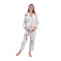 Pajama Set-La Cera Butterflies White