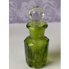 Perfume Bottle Hand Cut Glass, Green