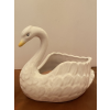 Vintage White Ceramic Swan