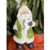 Christmas Resin Green Santa Figurine