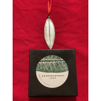 Christmas Vilmain Pewter-Rhododendron Leaf Ornament