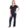 Pajama Set-Cool Jams - L, Black Vine Scoop Neck, Short sleeve